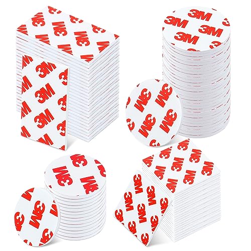 VFANDV Doppelseitiges Klebeband, 120Stücke Klebepads Doppelseitig Foam Adhesive Pads Klebepads Doppelseitig Extra Stark 2MM Doppelseitige Klebepads Für Küche Büro Auto (Red) von VFANDV