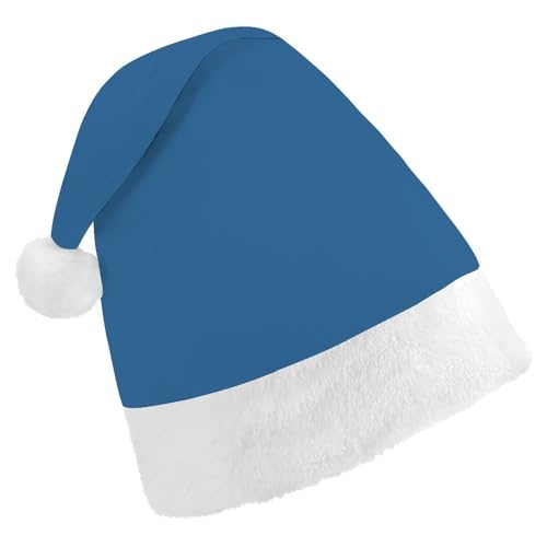 VFMKT Marineblaue Weihnachtsmütze, bequem, Plüsch, Weihnachtsmannmütze, extra dick, für Erwachsene, Damen, Herren, Weihnachten, Neujahr, Party, Kopfbedeckung von VFMKT