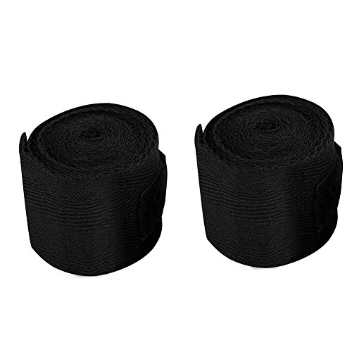 VGEBY Handbandage Handgelenkbandage elastische Baumwolle Unterstützung Gym Straps Bandagen für MMA Boxen Muay Thai(Schwarz) Sportinggoods Boxen von VGEBY