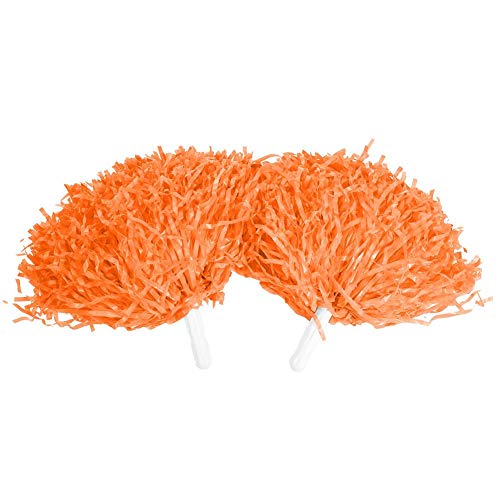 VGEBY1 Cheerleader Pompons, Hand Blumen Cheerleader Pompons für Sport Party Jubelt Ball Dance Fancy Dress Night Party(Orange) von VGEBY1