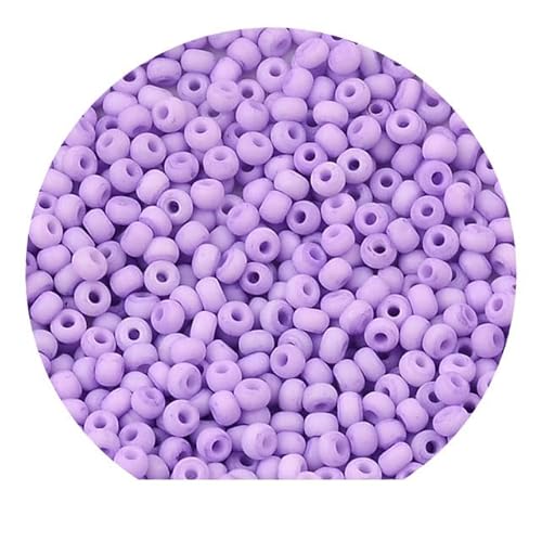 500 Stück 0,3 cm matte Farbe Glas Rocailles Perlen 8/0 gleichmäßige runde Abstandsperlen für DIY-Schmuckherstellung-MA312-Ca. 500 Stück 11 g von VGHJYNM