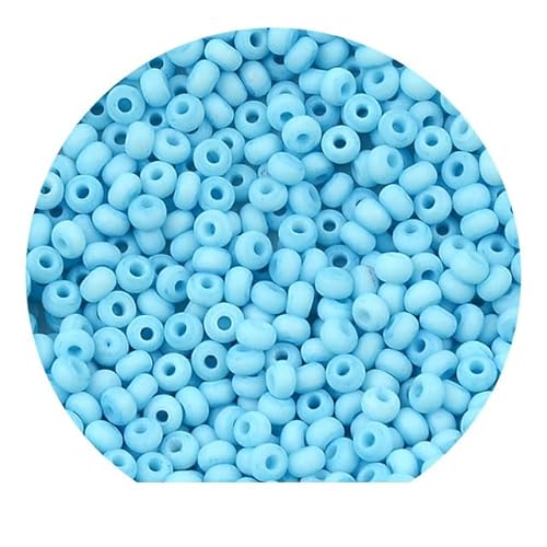 500 Stück 0,3 cm matte Farbe Glas Rocailles Perlen 8/0 gleichmäßige runde Abstandsperlen für DIY-Schmuckherstellung-MA319-Ca. 500 Stück 11 g von VGHJYNM