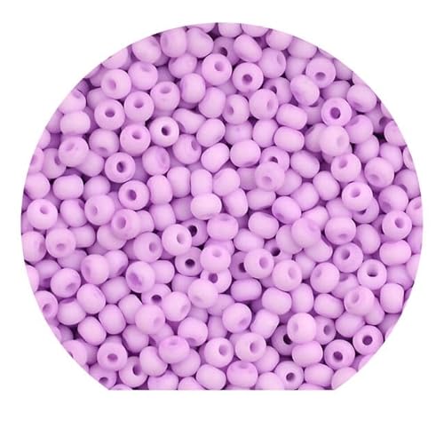 500 Stück 0,3 cm matte Farbe Glas Rocailles Perlen 8/0 gleichmäßige runde Abstandsperlen für DIY-Schmuckherstellung-MA337-Ca. 500 Stück 11 g von VGHJYNM