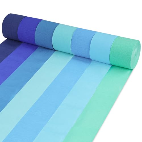 VGOODALL 15 Rollen Krepppapier Luftschlangen, Regenbogen Krepppapier 4,5cmx25m Krepppapier Bunt Bastelkrepp Bunt für die Hochzeitsdekoration Geburtstagsfeier von VGOODALL