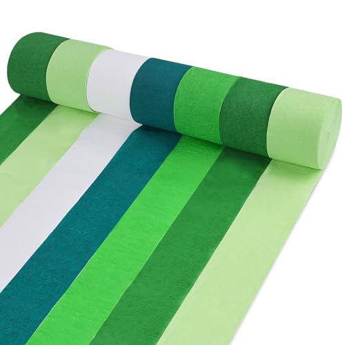 VGOODALL 15 Rollen Krepppapier Luftschlangen, Regenbogen Krepppapier Bastelkrepp Bunt Krepppapier Bunt für die Hochzeitsdekoration Geburtstagsfeier 4,5cmx25m von VGOODALL