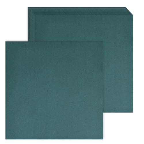 VGOODALL Dickes Papier zum Drucken, 20 Blatt Kartonpapier Fotokarton 30,5 x 30,5cm Tonkarton Pappe für Kartenherstellung, Handwerk, Scrapbooking Grün 300gsm Tonpapier von VGOODALL