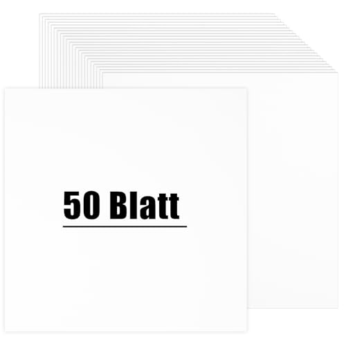 VGOODALL 50 Blatt Weißes Tonpapier, 30,5 x 30,5cm Konstruktionspapier Weißes Scrapbook-Papier Kartonpapier für Basteln Kartenherstellung von VGOODALL