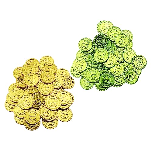 VICASKY Dauerhafte Kunststoff Material 200pcs St. Patricks Day Party Grün Goldene Gefälschte Decor von VICASKY