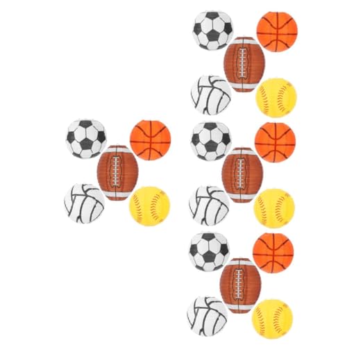 4 Sätze Basketball-fußball-laternenanhänger Sportliche Papierlaternen Basketball-party-dekoration Fußball Geburtstagsfeier Basketballlaterne Motto-party-laterne Eisen 5 Stück * 4 VICASKY von VICASKY