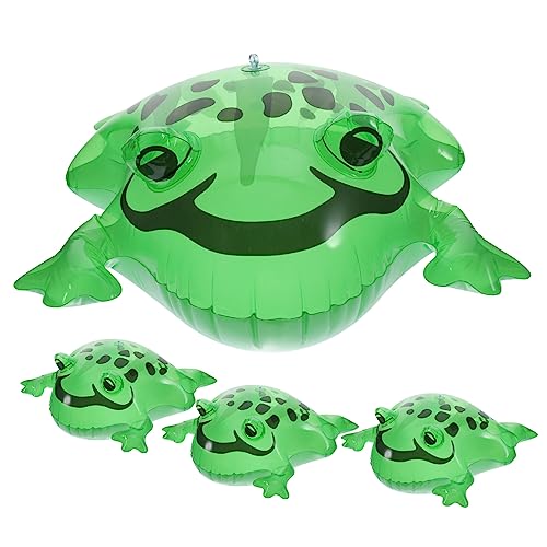 4 Satz Aufblasbarer Froschballon Spielzeugballons Aufblasbarer Luftballon Lustig Tier Pool Partydekoration Neuheit Ballonfrösche Schmücken Frösche Geburtstagsparty VICASKY von VICASKY