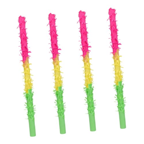 4 Stück Piñata-sticks Cinco De Mayo Pinata Geburtstagsfeier Piñata Feier-pinata Pinata Und Stock Pinata-füller Regenbogen-piñata-stick Fiesta-gastgeschenke Papier VICASKY von VICASKY