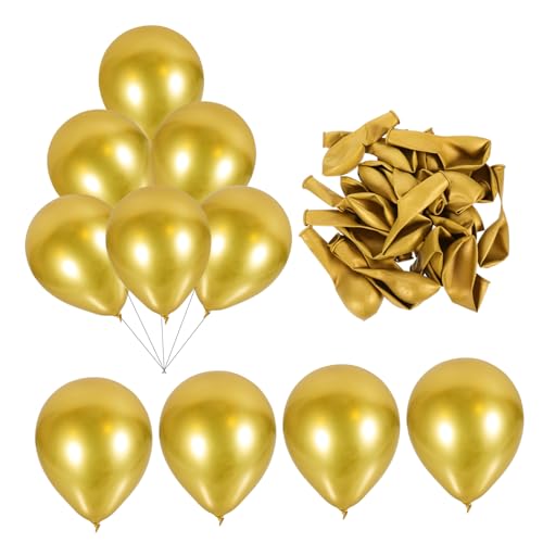 50 Stück Ballon aus Metall Gänseblümchen Ballons Hochzeits-Brautballons große luftballons große ballons Luftballons für Geburtstagsfeiern Geburtstagsdekorationen Emulsion Golden VICASKY von VICASKY