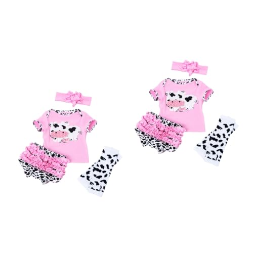 8 STK Kuhpuppenkleidung Puppen für Mädchen Babypuppe Puppen Kleidung für puppenkleidung neugeborenes puppenoutfit wiedergeborene Puppe Babykleidung Gekämmte Baumwolle Rosa VICASKY von VICASKY