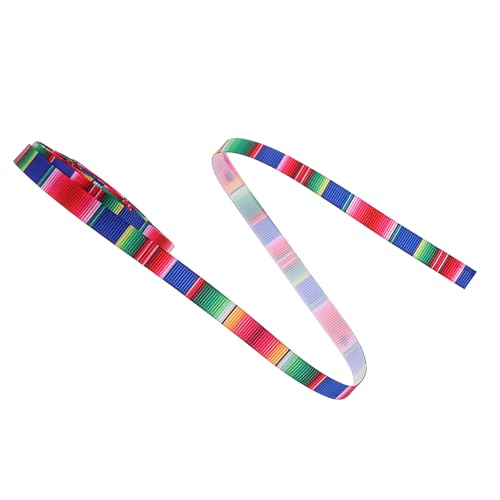 VICASKY 1 Rolle Mexikanisches Band Für Fiesta Mexikanische Ornamente Buntes Band Streifen Ripsband Nähzubehör Mexikanisches Geschenkpapier Regenbogen Bänder Mexikaner Party Bögen Polyester von VICASKY