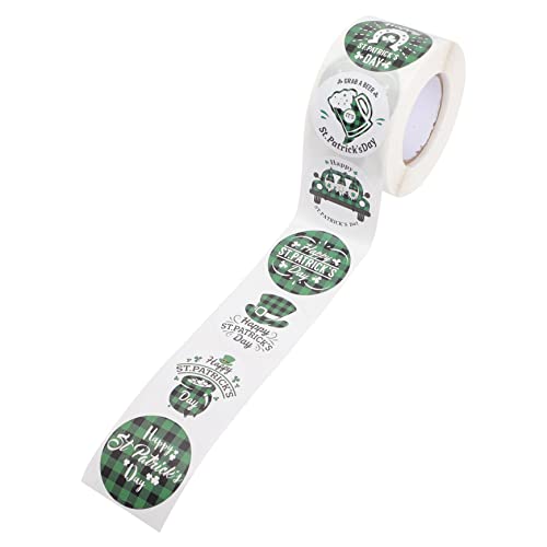 VICASKY 1 Rolle St. Patrick-Aufkleber Patty' Day-Aufkleber -siegeletikett St. Patricks Geschenkaufkleber Aufkleber Verpacken Aufkleber Für Geschenketiketten Partygeschenk Plastik von VICASKY