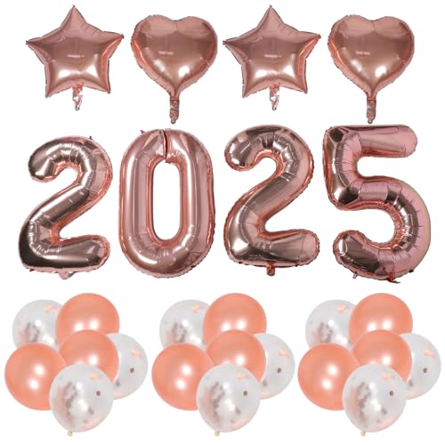 VICASKY 1 Satz 2025 Pailletten-ballon-set Requisite Für Die Fotokabine Des Neuen Jahres Partygeschenke Für Das Neue Jahr Party-requisite Ballondekoration Aluminiumfolie Rose Gold von VICASKY