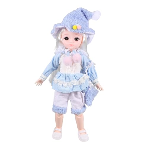 VICASKY 1 Satz BJD-Gelenkpuppe Puppenspielzeug für Mädchen DIY-Modepuppen DIY-Spielzeug für Puppen mit Kugelgelenk BJD Puppen Mini-Bjd-Puppe lebendige Puppe Kunststoff Sky-Blue von VICASKY