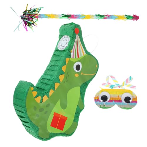 VICASKY 1 Satz Dinosaurier-pinata Bunter Piñata-stick Kinder-piñata Süßigkeitsspiel Pinata Cinco De Mayo Partyzubehör Pinata-dekoration Pinata-spielzeug Cartoon-tier-pinata Papier von VICASKY