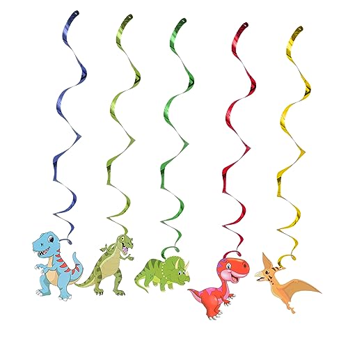 VICASKY 1 Satz Dinosaurier-spirale Ornament Dinosaurier-partydekorationen Geburtstag Hängender Wirbel Dinosaurier-dekorationen Dinosaurier-partyzubehör Hängendes Dekor Partygirlande Pvc von VICASKY