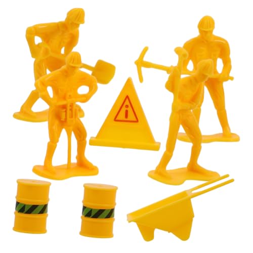 VICASKY 1 Satz Konstruierte Kuchendekoration Dekoration Rollenspiel Arbeitermodell Sandtisch Arbeiterzubehör Mini Bauarbeitermodelle Desktop Verzierung Arbeiterstatue Figur Aus von VICASKY