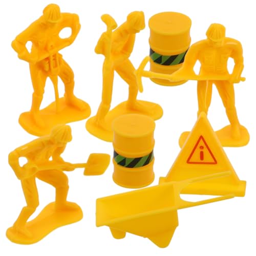 VICASKY 1 Satz Konstruierte Kuchendekoration Rollenspiel-arbeitermodelle Mini-bauarbeiter Aus Kunststoff Mini-bauarbeiterspielzeug Minifigur Mini-bauarbeitermodell Menschen Modelle Plastik von VICASKY