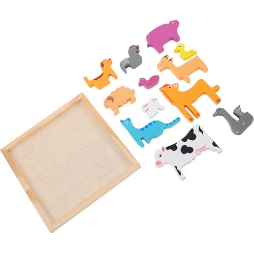 VICASKY 1 Satz Kreatives Dreidimensionales Puzzle Intellektuelles Rätsel Frühes Pädagogisches Puzzle Zeichenbrett Für -rätsel Kognitionsspielzeug Für Kleinkinder Holz von VICASKY