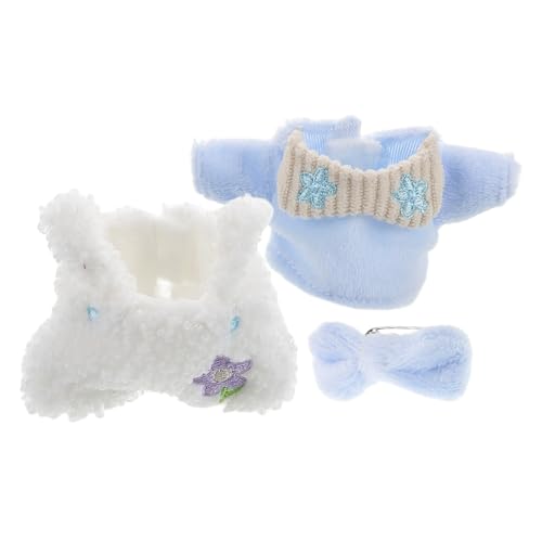 VICASKY 1 Satz Puppenkleidung Zubehör Damenpyjamas Babyspielzeug Anhängeruhren Schalknopfnadeln Plüschkleidung Puppen-Outfit Kleidung für kleine Hunde Tierspielkleidung Polyester von VICASKY