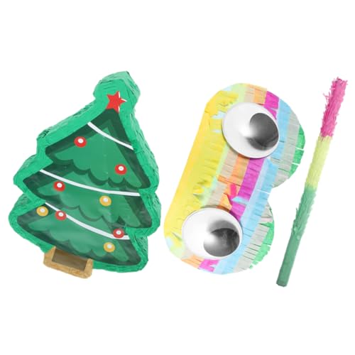 VICASKY 1 Satz Stereo-Piñata weihnachtsdeko spaß Festliche Pinata christmass tree weihnachtsdeco Weihnachtsbaum-Pinata-Dekor dekorative Piñata Weihnachts-Piñata Christbaumschmuck Papier von VICASKY