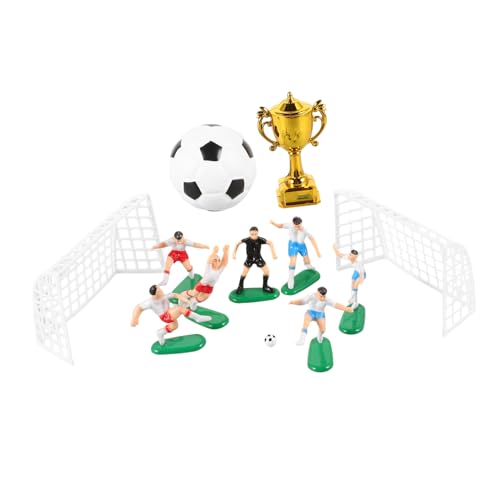 VICASKY 1 Satz Trophäen-Fußballmodell Tortenaufsatz für Fußballtore Kuchendekoration zum Thema Fußball Trophäe Fußball Modell Kuchen Dekoration Fußball Thema spielzeug Wiederverwendbar von VICASKY