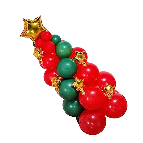 VICASKY 1 Satz Weihnachtsbaumballons Weihnachtsblasenballons Zuckerstangen-folienballon Hüpfburgen Baumschmuck Weihnachtsballons Weihnachtsfüllballons Außendekorationen Emulsion Colorful von VICASKY