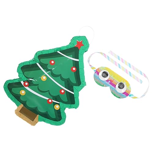 VICASKY 1 Satz Weihnachtspinata für Kinder Dekorationen Weihnachtsbäume hängendes Dekor Neon weihnachtsdeko party spielzeug für kinder Weihnachtsbaum-Pinata aus Papier Party-Piñata von VICASKY