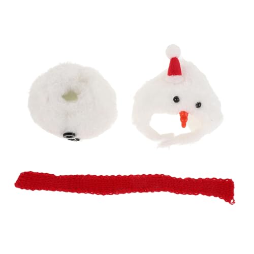 VICASKY 1 Satz Weihnachtsstrampler Schneemannmützen Zum Basteln Miniaturen Zum Basteln Kleine Kappen Puppenkleidung Deko-mütze Für Puppen Kleidung Für Puppen Weihnachtspuppenhut Plüsch von VICASKY