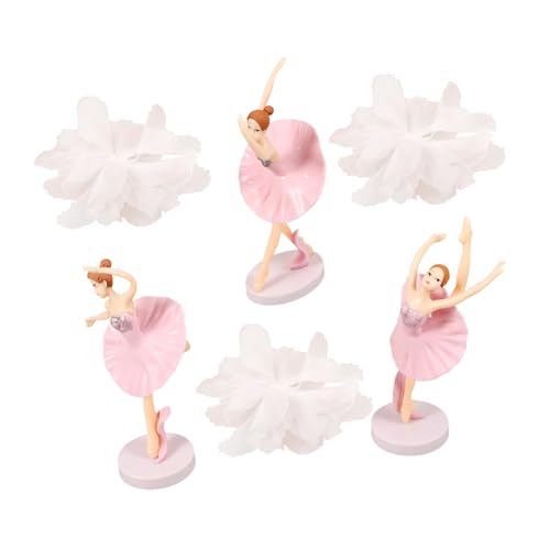 VICASKY 1 Set 6 Stück Ballett Mädchen Ornamente Ballett Figuren Kuchen Kleine Ballerina Figuren Tänzer Figur Statue Diwali Tischdekoration Thematisches Puppenhaus Zubehör von VICASKY