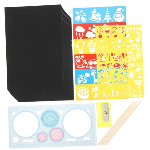 VICASKY 1 Set Buntes Kratzpapier Für Kleines Lesezeichen Zeichenbrett Kratz Zeichenpapier Pädagogisches Interaktives DIY Lustige DIY Papiere Kratzpapier Aus Holz von VICASKY