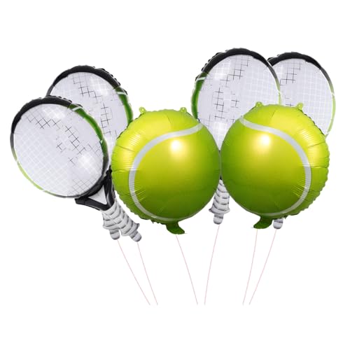 VICASKY 1 Set Grüne Tennis-Party-Luftballons Tennisball-Folienballons Tennis-Party-Dekoration Für Sport-Motto-Geburtstagsdekoration Partyzubehör 45 7 Cm von VICASKY