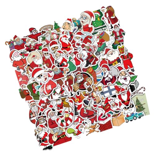 VICASKY 100St Weihnachtsaufkleber one Piece Aufkleber Scrapbooking Sticker Weihnachts-Scrapbooking-Aufkleber Autoaufkleber Aufkleber für Wasserflaschen Wohnkultur wasserfester Aufkleber von VICASKY