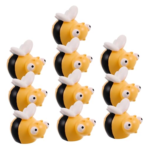 VICASKY 10 Stücke Bee Puppe Mini Ornament Miniaturen Bee Crafting Harz von VICASKY