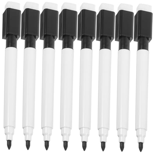 VICASKY 10St Pinsel streichen lackierpinsel Marker trocken abwischen Trocken abwischbarer Marker mit feiner Spitze Whiteboard-Markerstifte Whiteboard-Stifte magnetisch Plastik Black von VICASKY