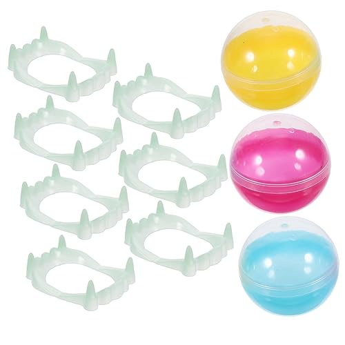 VICASKY 10St schreckliche falsche Zähne halloween schminke halloween make up Grills für Ihre Zähne Kaugummiautomat mit Kaugummibällen Gel Simulation schrecklicher Zahn Plastik von VICASKY