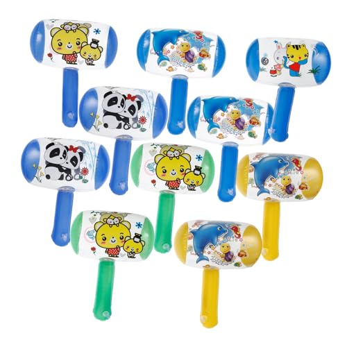 VICASKY 10st Kinderhammer Cool Aufblasbarer Spielzeughammer Hammer Aufblasen Aufblasbare Hämmer Ballonspielzeug Ballons Hämmern Quietschendes Hammerspielzeug Gadgets Zappelt Colorful von VICASKY