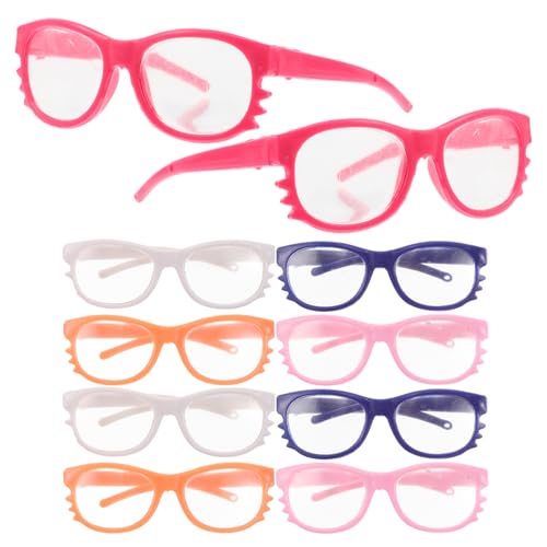 VICASKY 10st Puppe Brille Puppe Prinzessin-Puppe-kostüm- Lesebrille Für Weihnachtsfeier Requisiten Bastelbrille Spielzeugpuppen-kostümbrille -Lesebrille-Puppe Plastik von VICASKY