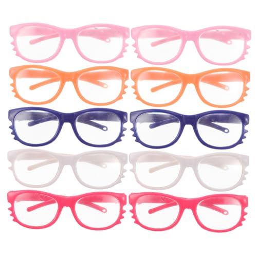 VICASKY 10st Puppe Brille Puppe Puppe, Brille, Puppe Kostümzubehör Für Minipuppen Puppe Sonnenbrille Haustier Brille Sonnenbrille Aus Kunststoff Gefälschte Brille Für Plastik von VICASKY