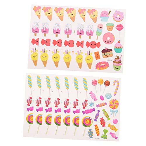 VICASKY 12 Blätter Aufkleber Party mitgebsel kinderparty mitgebsel Sticker Set Stickers Stickers stickern stickerbögen Partygeschenke für Dessertpartys Plastik von VICASKY