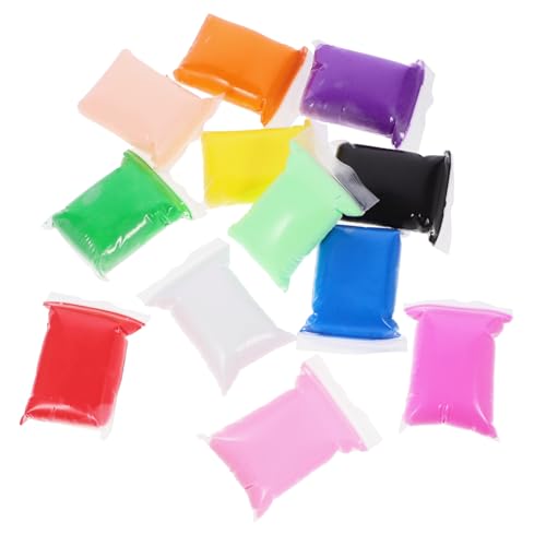 VICASKY 12 Pakete Gefärbter Ton Formbar Bausatz Bausätze Lufttrockene Tonglasur DIY-ton-kit Modelliermasse Für Kleinkinder Helle Tonfarbe Basteln Aus Ton Colorful Plastik von VICASKY