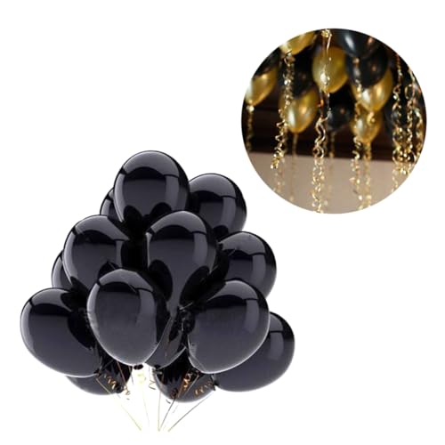 VICASKY 12 Stück 12 Latexballons Ballons verdicken Hochzeitsballons Luftballons-Set the wedding party hochzeitsparty Ballon Dekoration ballongas Dekorationsballons Partygeschenke Black von VICASKY