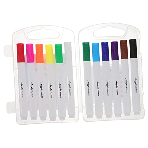 VICASKY 12 Stück Marker Sammelalbum Acrylstifte Farbstift Erwachsene Acrylstift Zeichnung Acrylstifte Pp von VICASKY