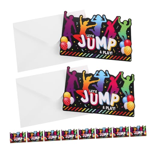 VICASKY 12Sätze Jump Geburtstagseinladungskarten mit Umschlägen Doppelseitige Einladungen für Kinderpartys Verspieltes Design für Jungen und Mädchen für Energiegeladene Feiern VICASKY 12Sätze Jump Geburtstagseinladungskarten mit Umschlägen Doppelseitige Einladungen für Kinderpartys Verspieltes Design für Jungen und Mädchen für Energiegeladene Feiern von VICASKY