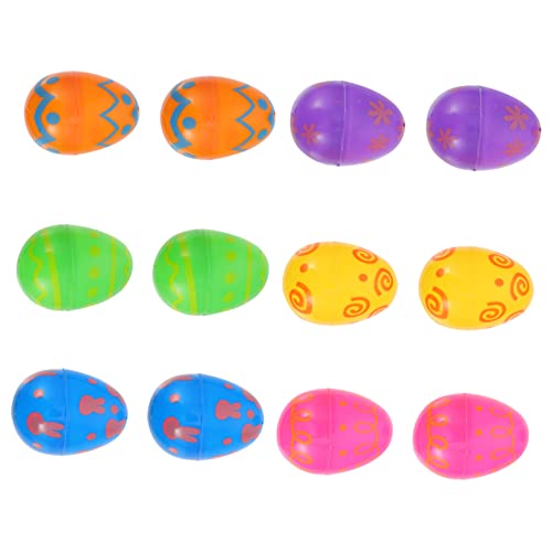 VICASKY 12St Ostereier plastikenten plasure easter eggs üeier ostern eierfarben ostern Eierablage Eierbecher Party Spender gefüllt befüllbares Ostereidekor helles leeres Osterei Colorful von VICASKY