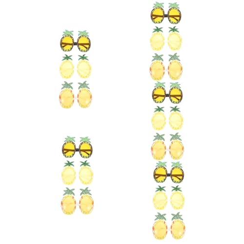 VICASKY 15 Stk Hawaiianische Brille Lustige Sonnenbrille Fiesta-party-brille Obstgläser Strandsonnenbrille Sonnenbrille Mit Tropischer Ananas Hawaii-ananas-brille Flamingo-brille Ac von VICASKY