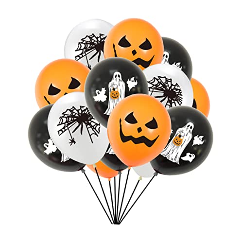 VICASKY 15St Kürbis-Spinnen-Ballon schädel ballons Halloween-Ballongirlanden-Kit halloween luftballons halloween ballons balons Halloween-Ballondekorationen Halloween-Latexballons Emulsion von VICASKY